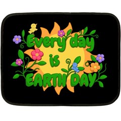 Earth Day Fleece Blanket (mini) by Valentinaart