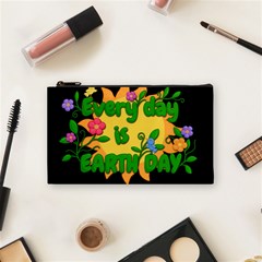 Earth Day Cosmetic Bag (small)  by Valentinaart