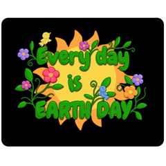 Earth Day Fleece Blanket (medium)  by Valentinaart