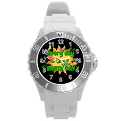 Earth Day Round Plastic Sport Watch (l) by Valentinaart