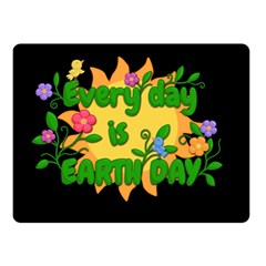 Earth Day Double Sided Fleece Blanket (small)  by Valentinaart