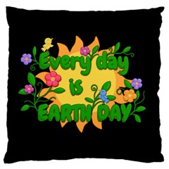 Earth Day Large Flano Cushion Case (one Side) by Valentinaart