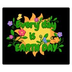 Earth day Double Sided Flano Blanket (Small)  50 x40  Blanket Front