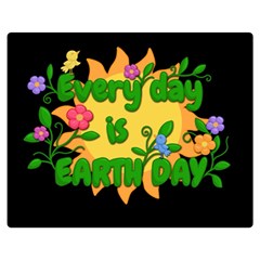 Earth Day Double Sided Flano Blanket (medium)  by Valentinaart