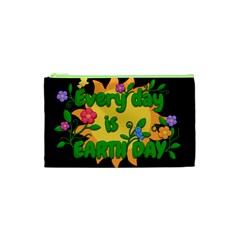 Earth Day Cosmetic Bag (xs) by Valentinaart