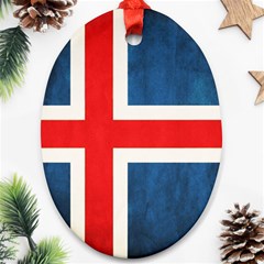 Iceland Flag Ornament (oval) by Valentinaart