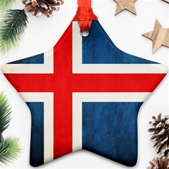 Iceland Flag Star Ornament (two Sides) by Valentinaart