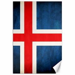 Iceland Flag Canvas 20  X 30   by Valentinaart