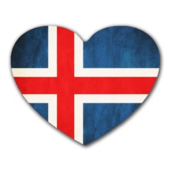 Iceland Flag Heart Mousepads by Valentinaart