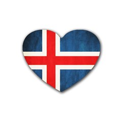 Iceland Flag Heart Coaster (4 Pack)  by Valentinaart