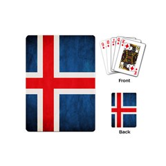 Iceland Flag Playing Cards (mini)  by Valentinaart