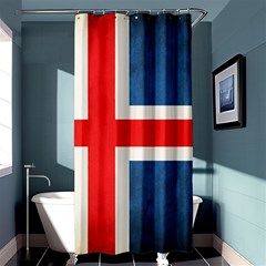 Iceland Flag Shower Curtain 36  X 72  (stall)  by Valentinaart