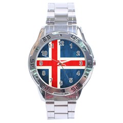 Iceland Flag Stainless Steel Analogue Watch by Valentinaart