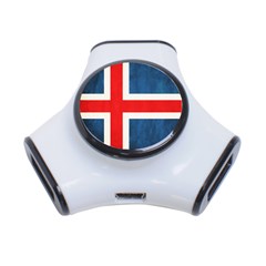 Iceland Flag 3-port Usb Hub by Valentinaart