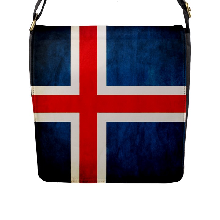 Iceland flag Flap Messenger Bag (L) 