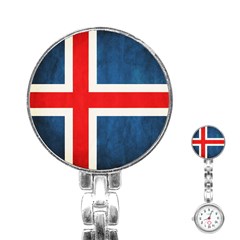 Iceland Flag Stainless Steel Nurses Watch by Valentinaart