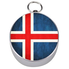 Iceland Flag Silver Compasses by Valentinaart