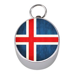 Iceland Flag Mini Silver Compasses by Valentinaart