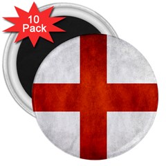 England Flag 3  Magnets (10 Pack)  by Valentinaart