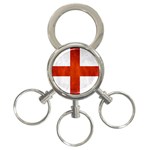 England flag 3-Ring Key Chains Front