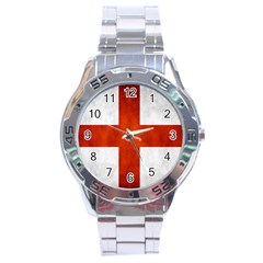 England Flag Stainless Steel Analogue Watch by Valentinaart