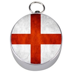 England Flag Silver Compasses by Valentinaart