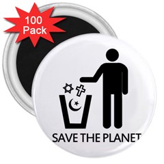 Save The Planet - Religions  3  Magnets (100 Pack) by Valentinaart