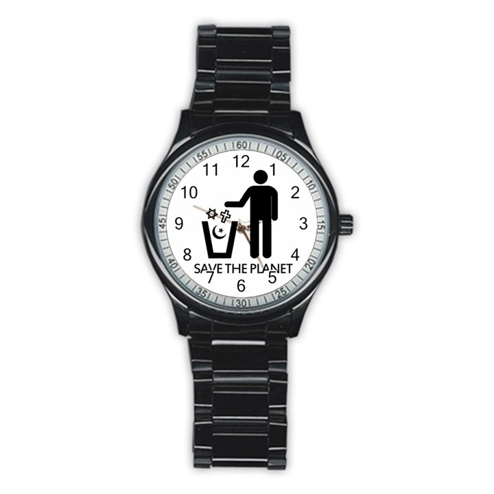 Save The Planet - Religions  Stainless Steel Round Watch