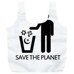 Save The Planet - Religions  Full Print Recycle Bags (l)  by Valentinaart