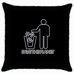 Save The Planet - Religions  Throw Pillow Case (black) by Valentinaart