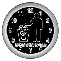 Save The Planet - Religions  Wall Clocks (Silver) 