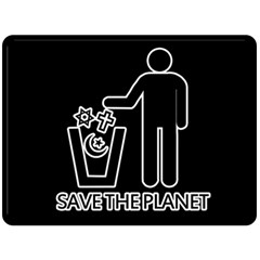 Save The Planet - Religions  Fleece Blanket (Large) 