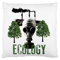 Ecology Large Flano Cushion Case (two Sides) by Valentinaart