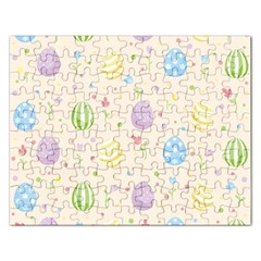 Easter Pattern Rectangular Jigsaw Puzzl by Valentinaart