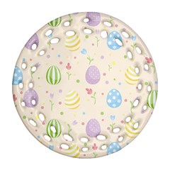 Easter Pattern Ornament (round Filigree) by Valentinaart