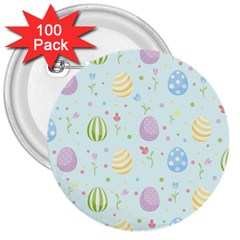 Easter Pattern 3  Buttons (100 Pack)  by Valentinaart