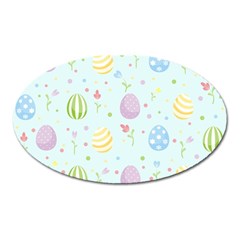 Easter Pattern Oval Magnet by Valentinaart