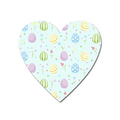 Easter Pattern Heart Magnet by Valentinaart