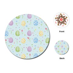 Easter Pattern Playing Cards (round)  by Valentinaart