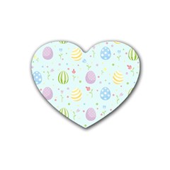 Easter Pattern Heart Coaster (4 Pack)  by Valentinaart