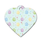 Easter Pattern Dog Tag Heart (One Side) Front