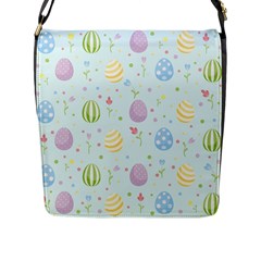 Easter Pattern Flap Messenger Bag (l)  by Valentinaart