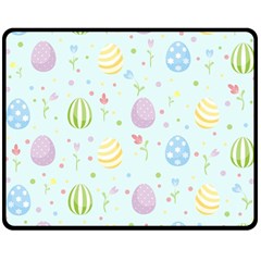 Easter Pattern Double Sided Fleece Blanket (medium)  by Valentinaart