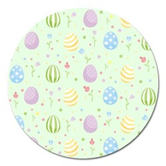 Easter Pattern Magnet 5  (round) by Valentinaart