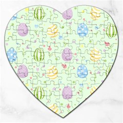 Easter Pattern Jigsaw Puzzle (heart) by Valentinaart