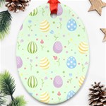 Easter Pattern Oval Ornament (Two Sides) Front