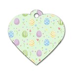 Easter Pattern Dog Tag Heart (Two Sides) Front