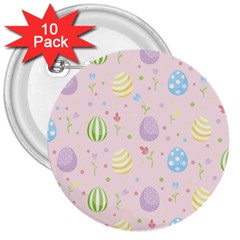 Easter Pattern 3  Buttons (10 Pack)  by Valentinaart