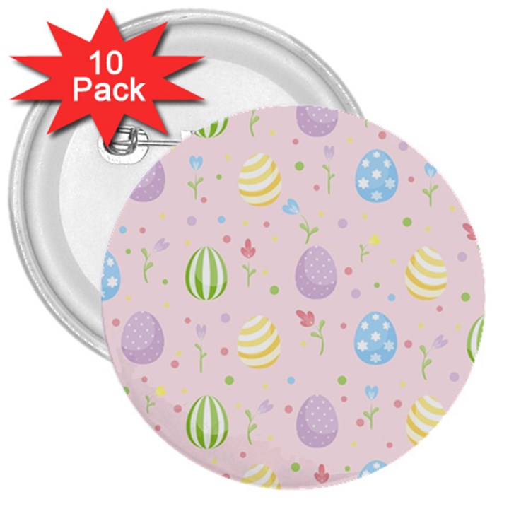 Easter Pattern 3  Buttons (10 pack) 