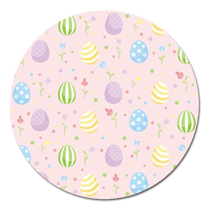 Easter Pattern Magnet 5  (Round)